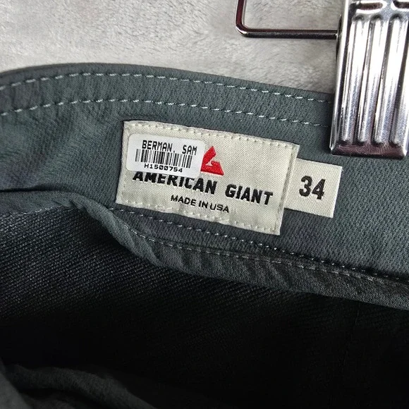 American Giant Mens Shorts Size 34 Gray Casual Walking Hiking Made in USA - Picture 2 of 9